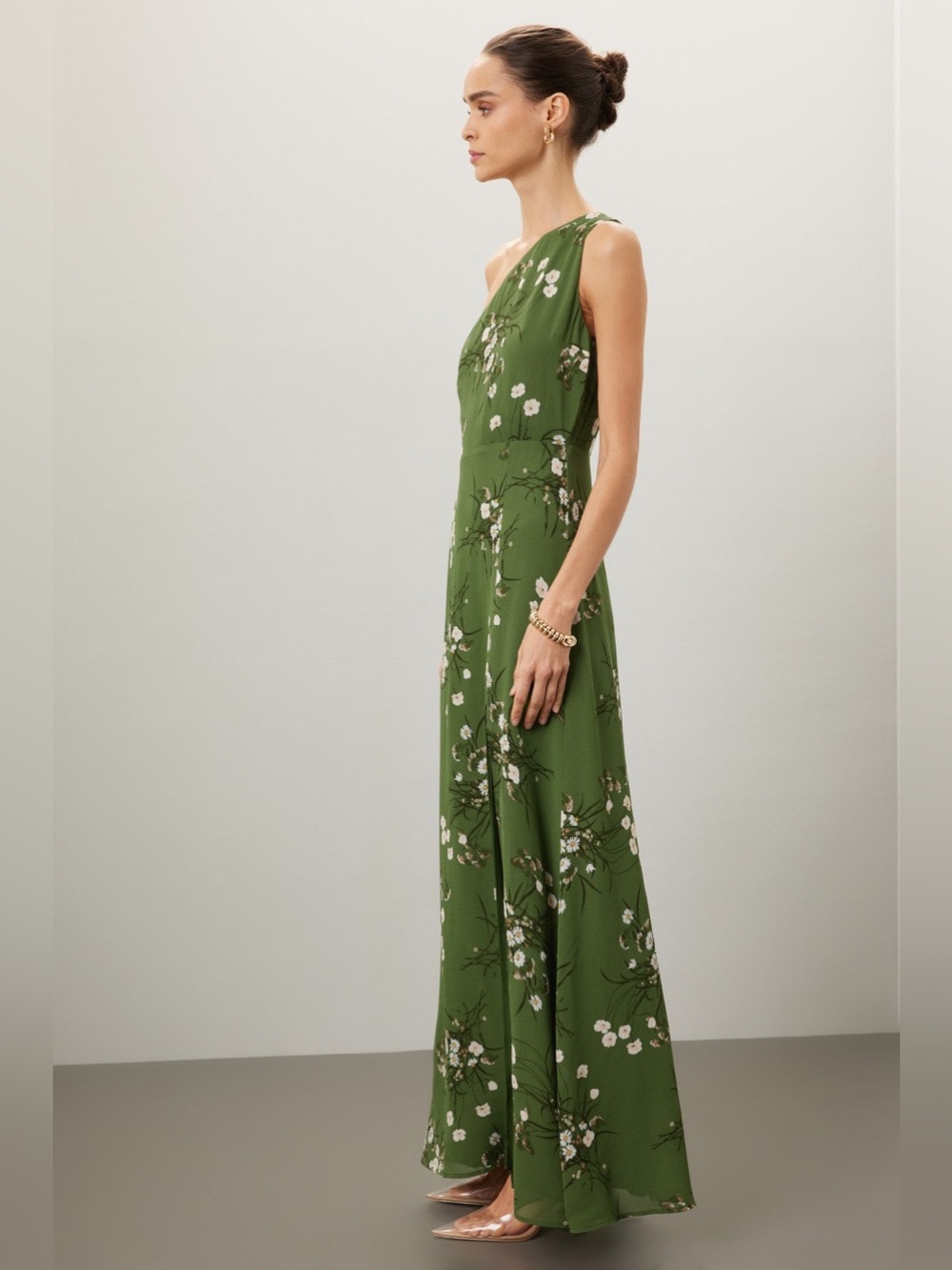 Reformation Evelyn Floral Maxi Dress in Green Floral 6 - Picture 3 of 7